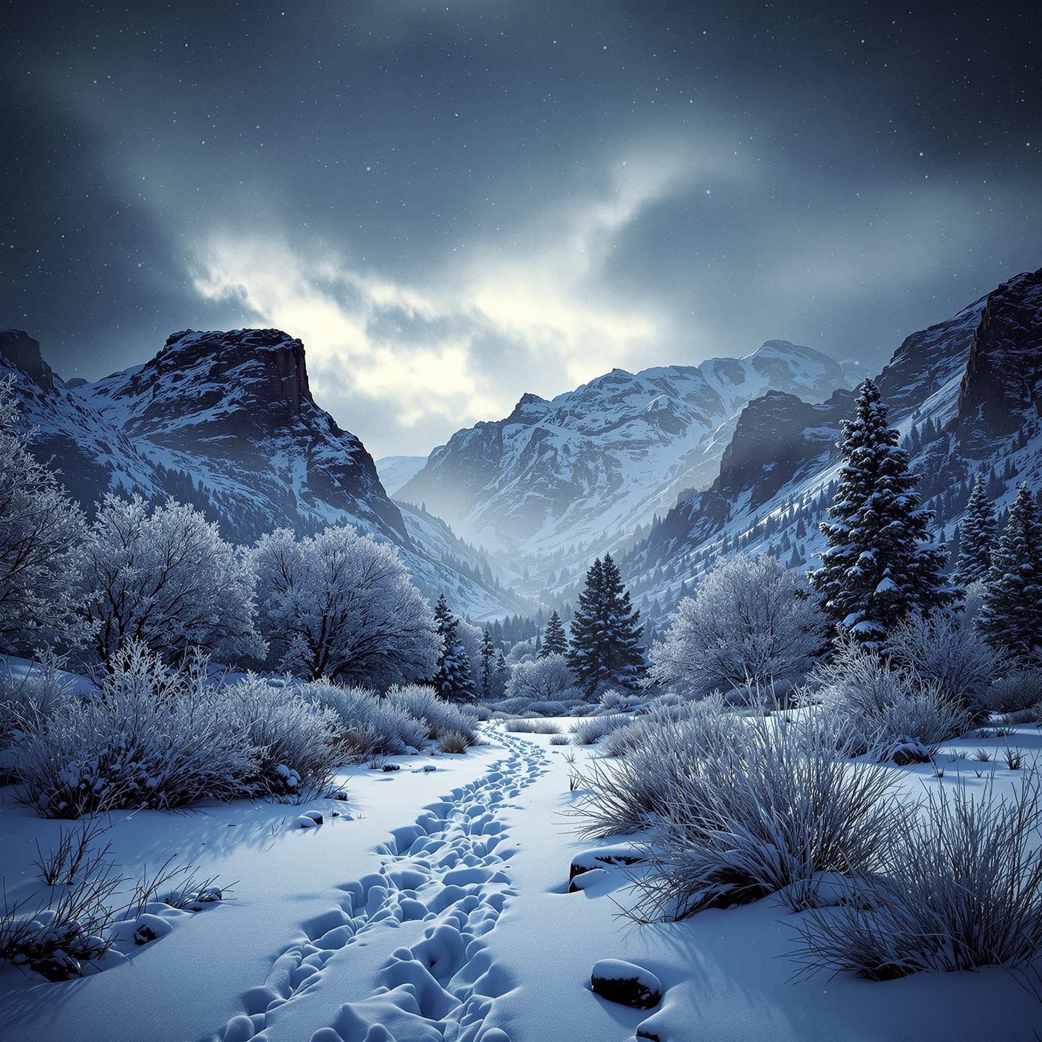 First Snow on the Flatirons cover art